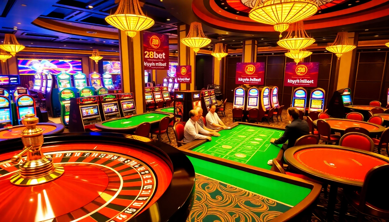 Experience exciting gambling opportunity with khuyến mãi 28bet at a luxury casino setting.