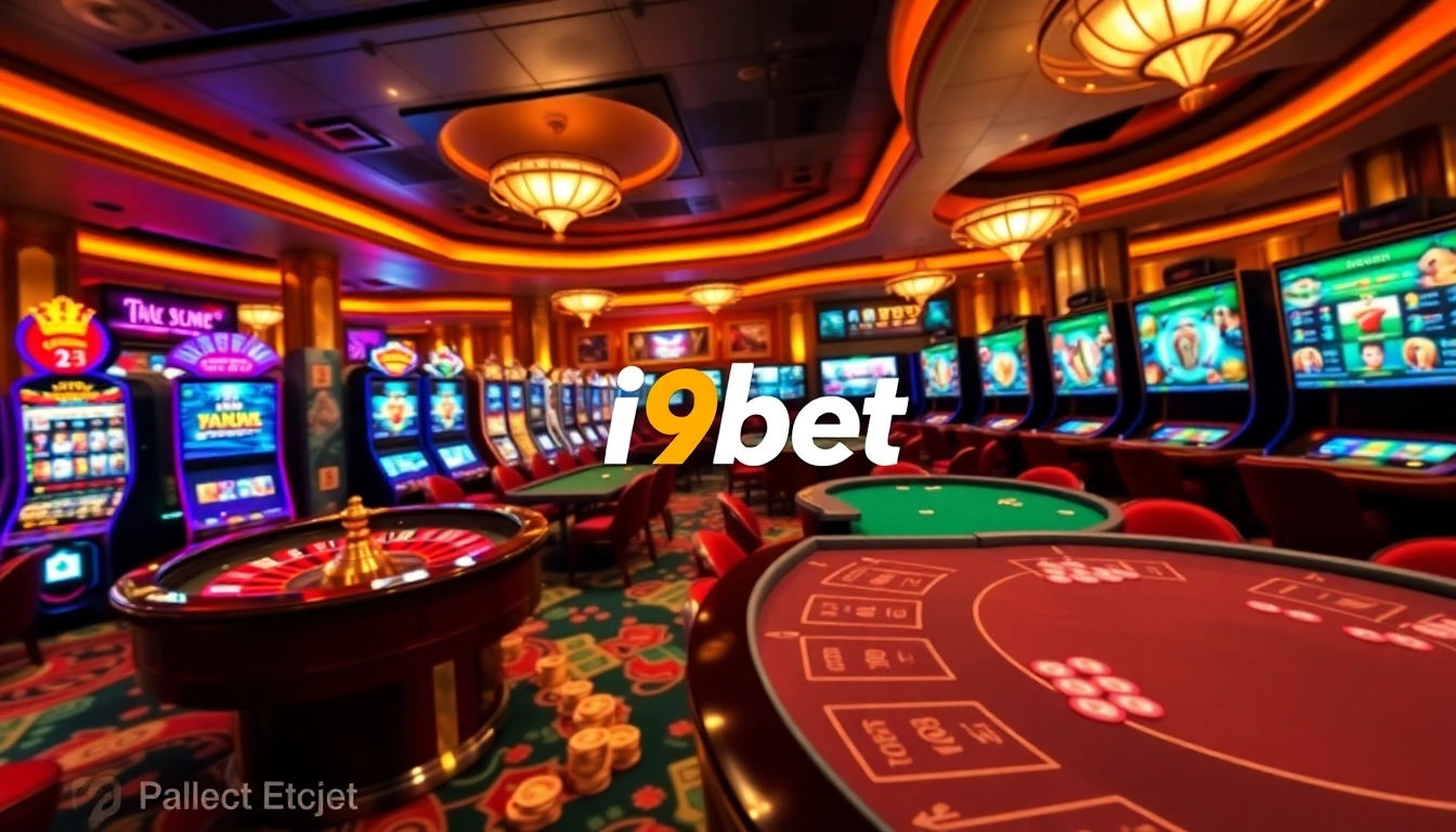 Experience the thrill of i9bet with vibrant casino games, roulette, and poker tables.