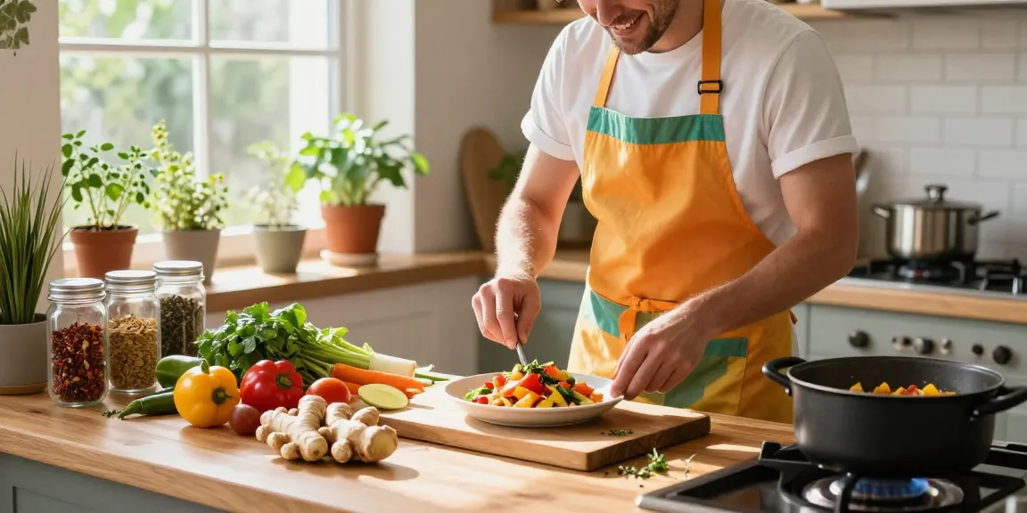 Engaging kitchen preparation scene showcasing fresh ingredients and ginger dishes with สล็อตเว็บตรง theme.